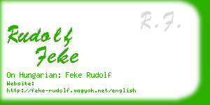 rudolf feke business card